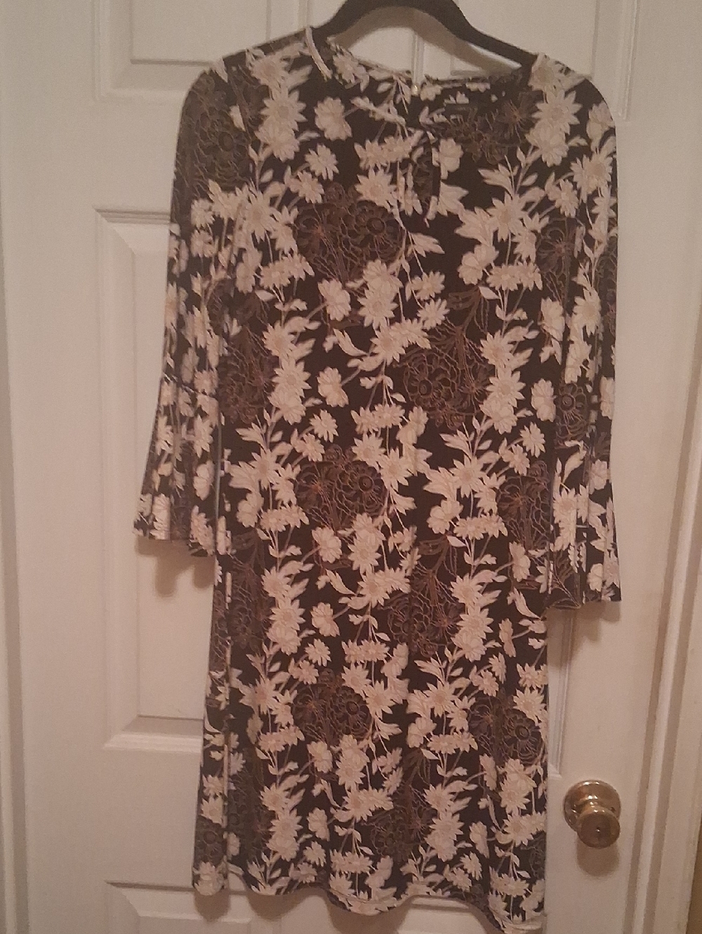 Tommy Hilfiger Black Dress with Cream Floral Print